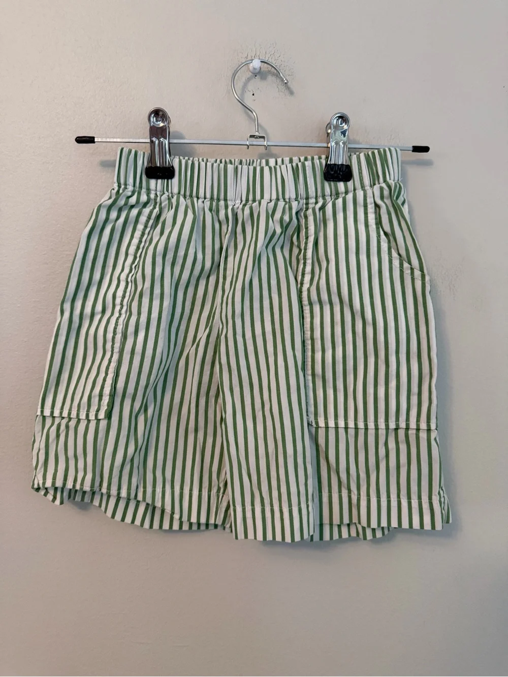 Hannah Kate Green Striped Shorts
